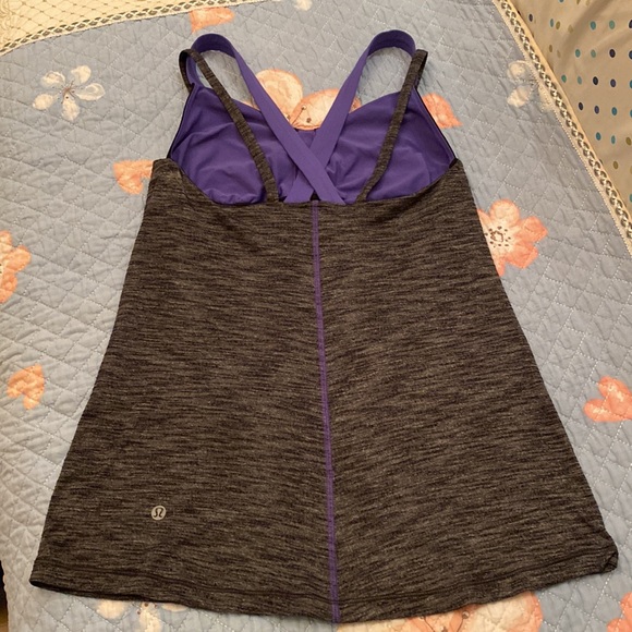 Lululemon Women's Grey and Purple Tank Top - Picture 2 of 9